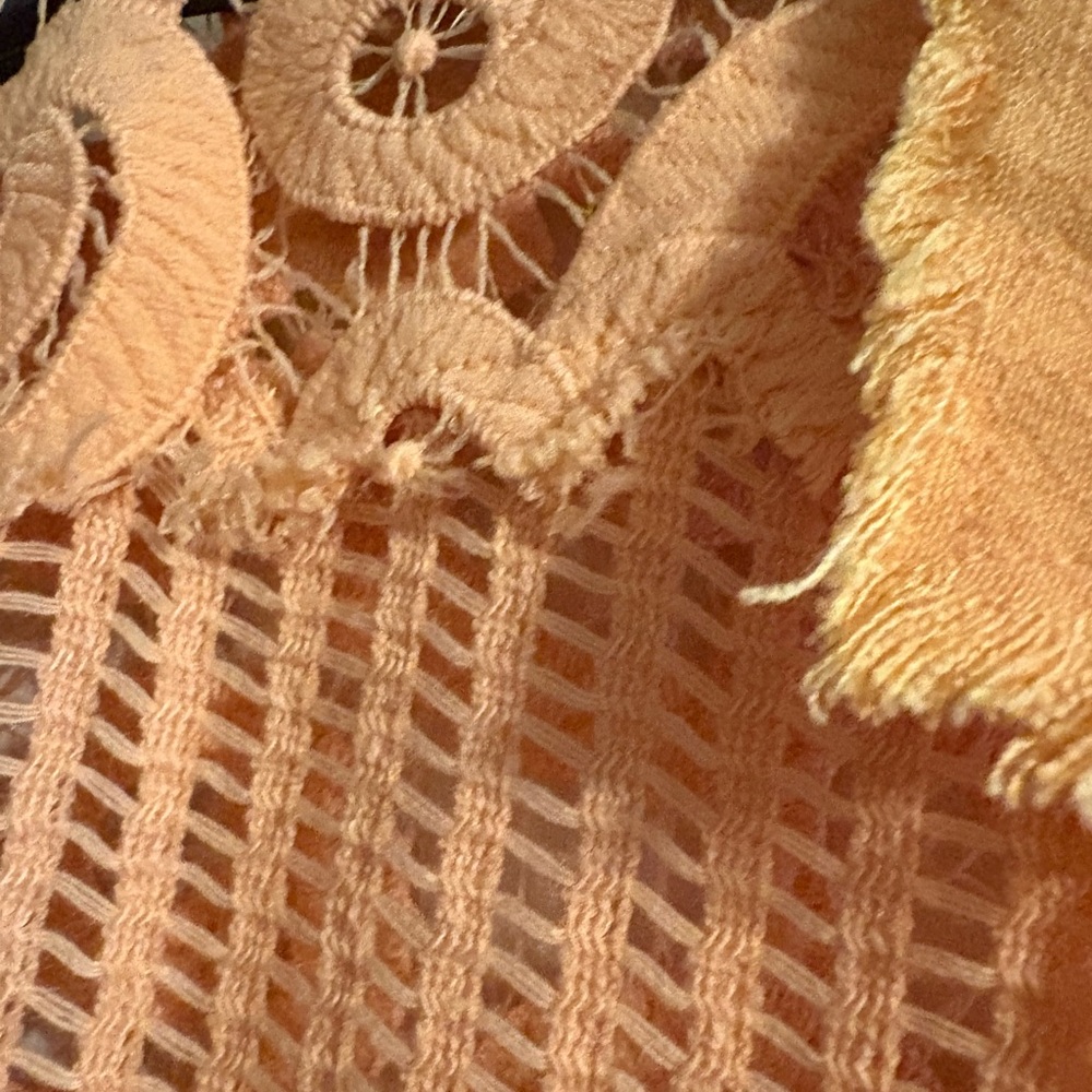 POL Peach Crochet Lace Button-Front Vest - Picture 7 of 11